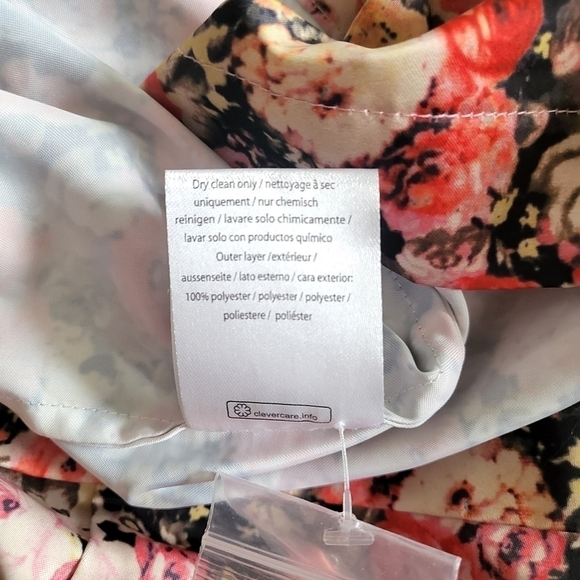 New Rotate Birger Christensen Kim Floral Whitecap Gray Mini Dress NWT Size 4 US - Picture 17 of 17